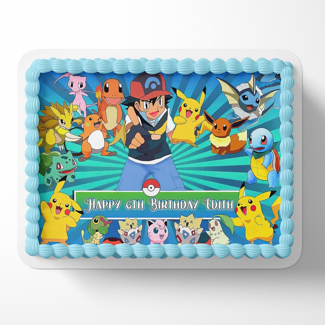 Pokemon Edible Cake Image Topper Birthday Cake Sheet | MakerPlace by Michaels Pokemon Edible Cake Image Topper Birthday Cake Sheet | MakerPlace by Michaels